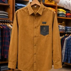 Men's Olive Green Long-Sleeve Shirt – Premium Comfort at Unbeatable Price