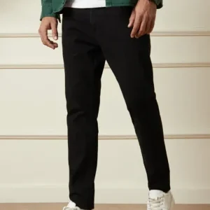 Premium Black Slim-Fit Stretch Denim Jeans